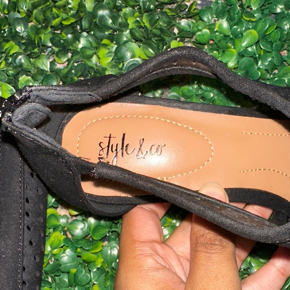 Style & Co. Black Peep-Toe Heels - Picture 2 of 3